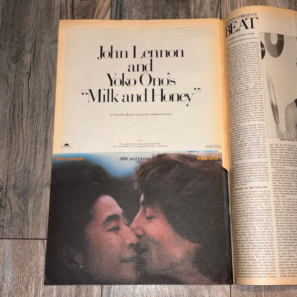 Vintage Interview Magazine March 1984 Jane Fonda Cover John Lennon Yoko Ono